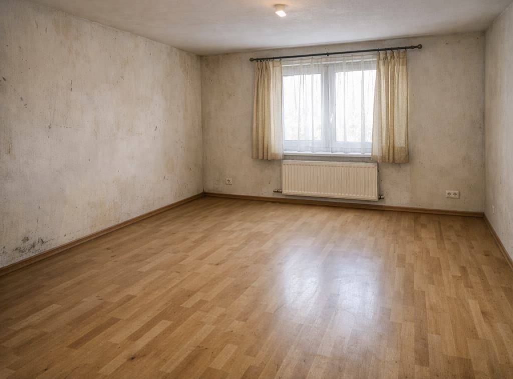 Sauberer, aufgeräumter Raum nach der professionellen Entrümpelung